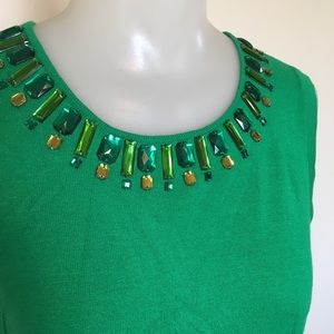 Green jeweled sleeveless top